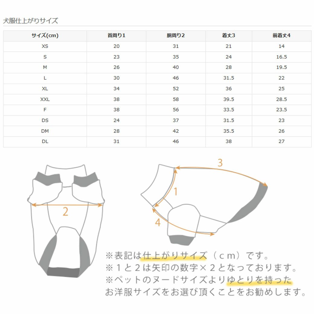 サイズ表